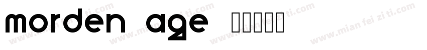 morden age字体转换